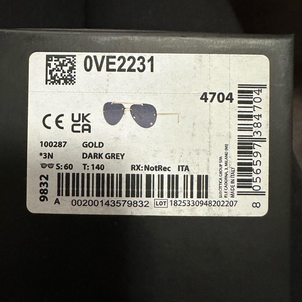 Versace Gold Aviator Sunglasses with Rimless Design - Picture 5 of 8